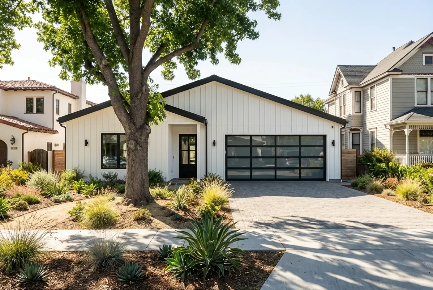 Altadena fire rebuild residence, front exterior