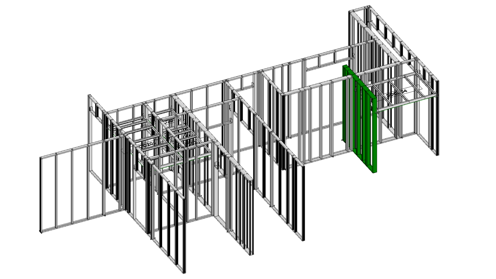 4C interior partition framing layer
